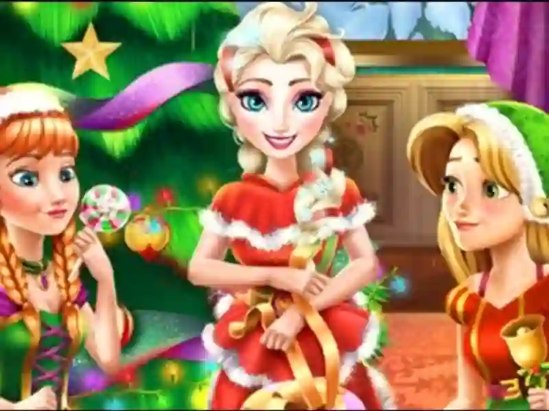 Игра Disney Princess Christmas Party онлайн