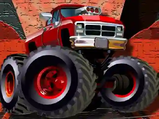 Игра Crazy Monster Trucks Puzzle онлайн