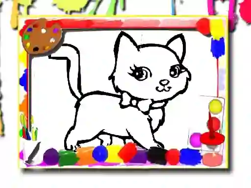 Игра Sweet Cats Coloring онлайн
