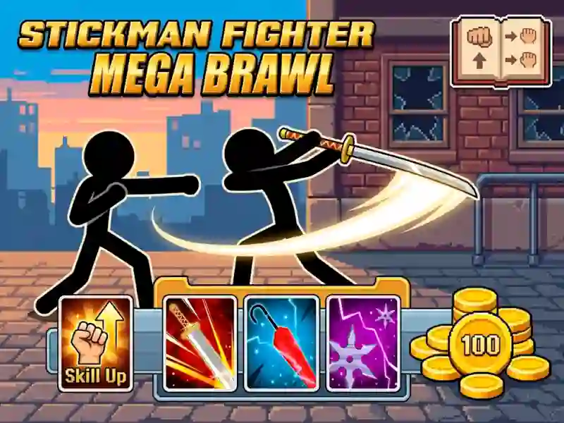 Игра Stickman Fighter Mega Brawl онлайн