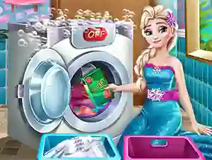 Игра Ice Queen Laundry Day онлайн