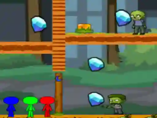Игра StickMan Bros Vs Zombies онлайн