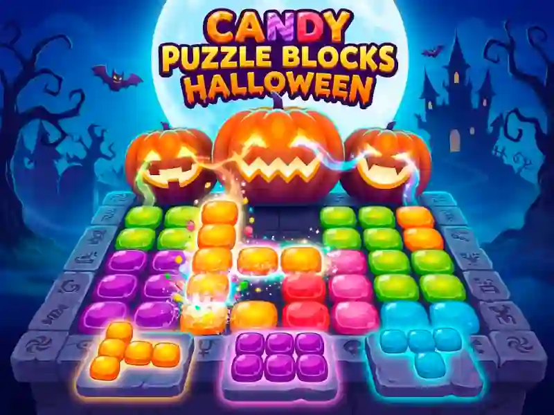 Игра Candy Puzzle Blocks Halloween онлайн