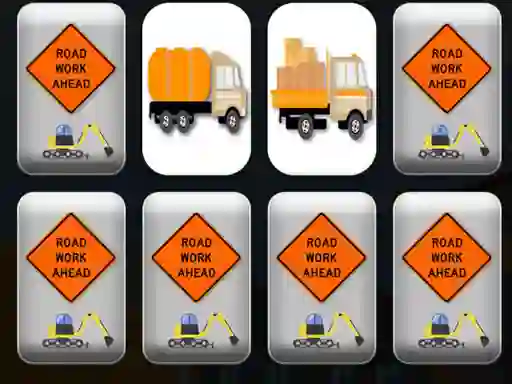 Игра Work Trucks Memory онлайн