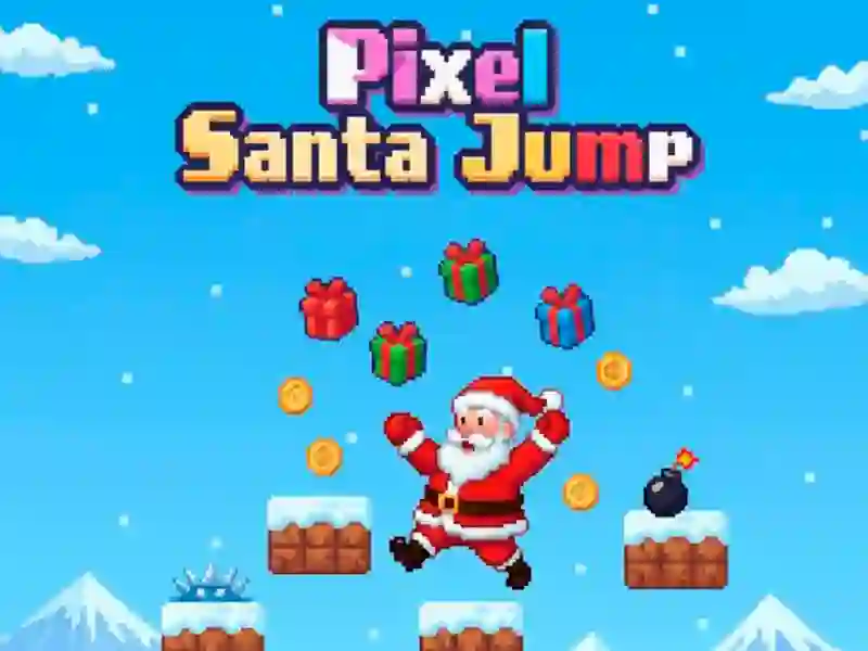 Игра Pixel Santa Jump онлайн