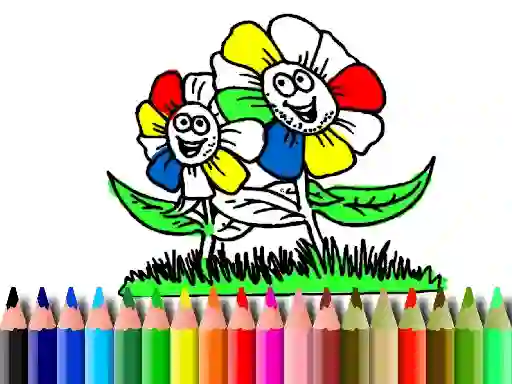 Игра Back to School: Flowers Coloring онлайн