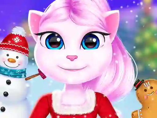 Игра Cat Girl Christmas Decor Game онлайн