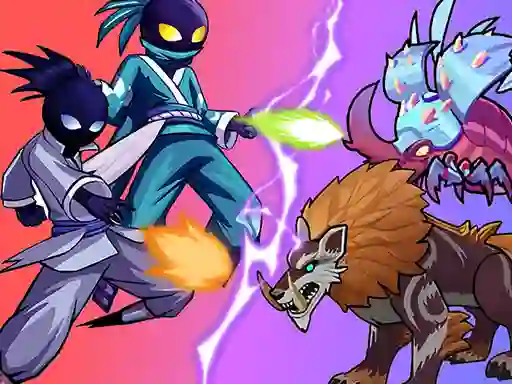 Игра Stick Ninja Survival онлайн
