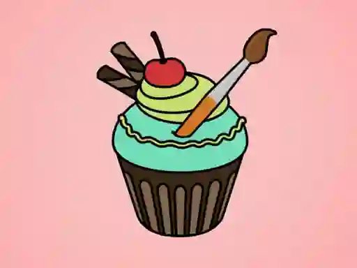 Игра Yummy Cupcake Coloring онлайн