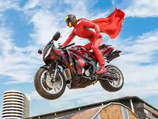 Игра Real Motorbike Super Hero Stunt 3D онлайн