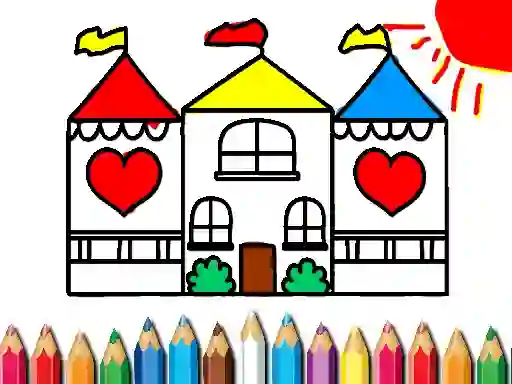 Игра Back To School Coloring Book DOLL HOUS онлайн