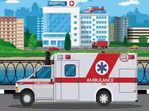 Игра Ambulance Trucks Differences онлайн