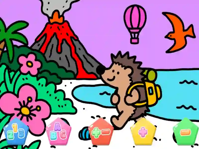 Игра Color By Code Volcano Hedgehog онлайн