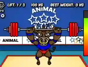 Игра Animal Olympics Weight Lifting онлайн