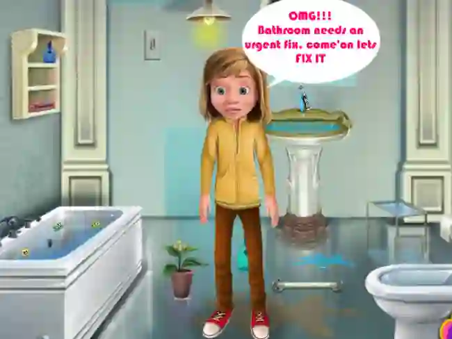 Игра Riley Bathroom Cleaning онлайн