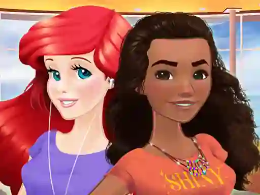 Игра Ariel and Moana Princess on Vacation онлайн