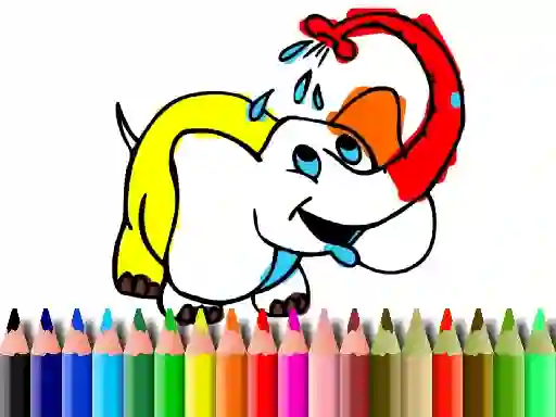 Игра Back To School: Elephant coloring онлайн