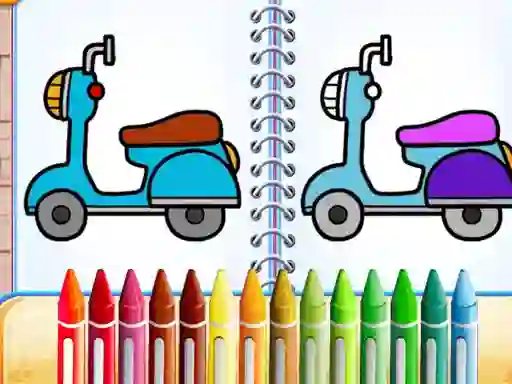 Игра Cute Bike Coloring Book онлайн