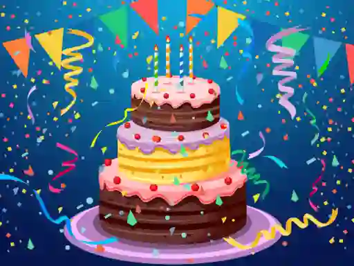 Игра Birthday cake puzzle онлайн
