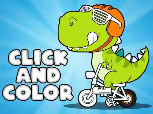 Игра Click And Color Dinosaurs онлайн