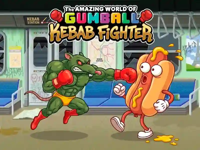 Игра The Amazing World of Gumball Kebab Fighter онлайн