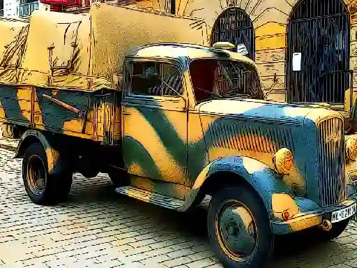 Игра Army Trucks Jigsaw онлайн