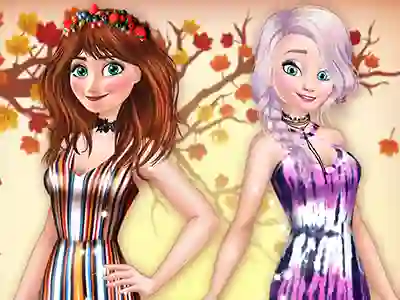 Игра Princesses BFFs Fall Party онлайн