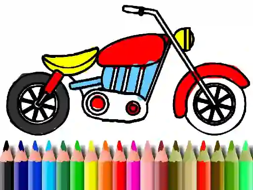 Игра Back To School: Motorbike Coloring онлайн
