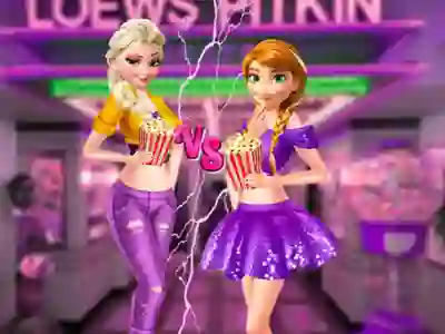 Игра Ellie and Annie Movie Night онлайн