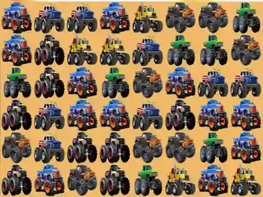 Игра Monsters Trucks Match 3 онлайн