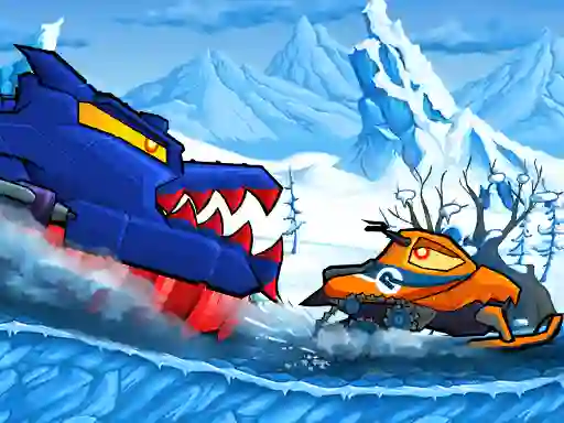 Игра Car Eats Car: Winter Adventure онлайн