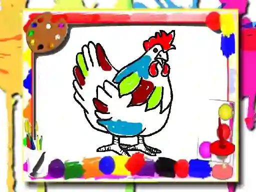Игра Chicken Coloring Book онлайн
