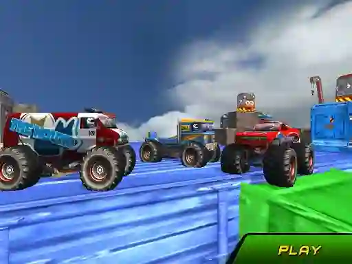 Игра Monster Truck Stunts Sky Driving онлайн