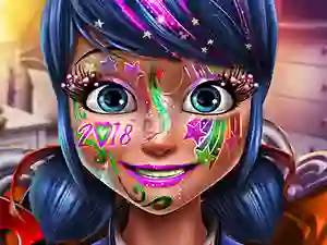 Игра Dotted girl new year makeup онлайн