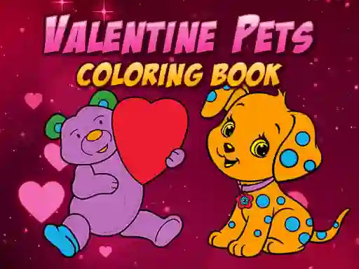 Игра Valentine Pets Coloring Book онлайн
