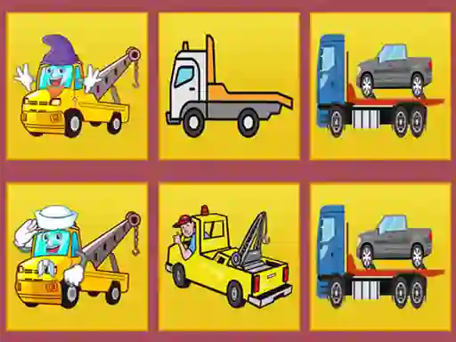 Игра Tow Trucks Memory онлайн
