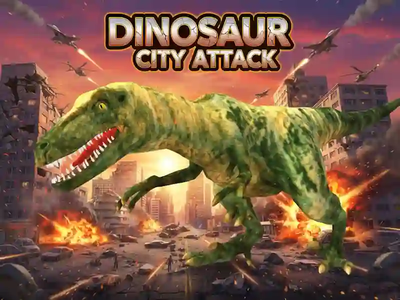 Игра Dinosaur City Attack онлайн