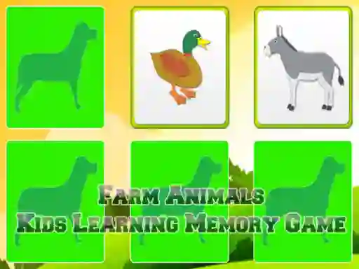 Игра Farm Animals Kids Learning  Memory онлайн
