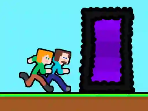 Игра Steveman and Alexwoman: Easter Egg онлайн
