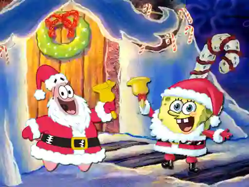 Игра SpongeBob Christmas Jigsaw Puzzle онлайн