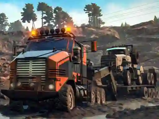 Игра Trucks in Mud Jigsaw онлайн