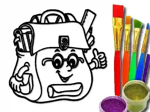 Игра Back To School: School Bag Coloring Book онлайн