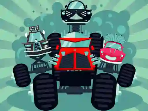 Игра Crazy Monster Trucks Memory онлайн