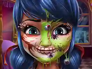 Игра Dotted Girl Halloween Makeup онлайн