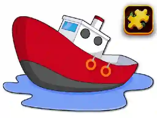 Игра Cartoon Ship Puzzle онлайн