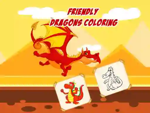 Игра Friendly Dragons Coloring онлайн