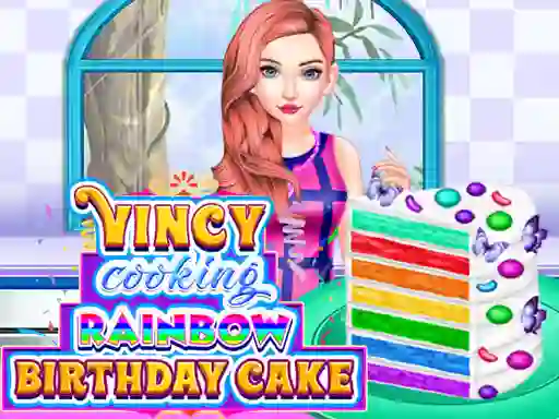 Игра Vincy Cooking Rainbow Birthday Cake онлайн