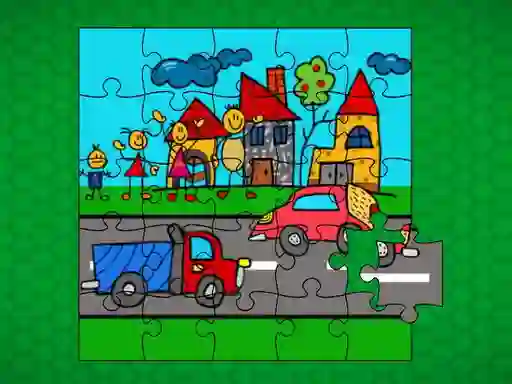 Игра Stick Family Fun Time Jigsaw онлайн