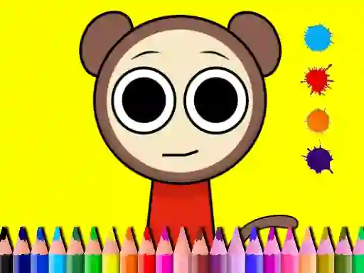 Игра Sprunki Valentine Coloring book онлайн