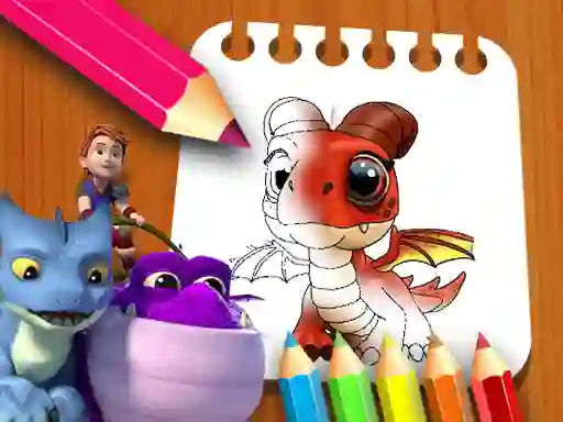 Игра Dragon Rescue Riders Coloring Book онлайн